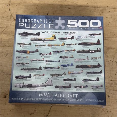 WWII Aircraft 500 Piece Puzzle - Sealed