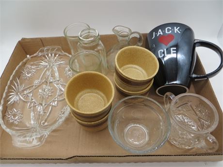 Pottery Cups, Glassware & Mug