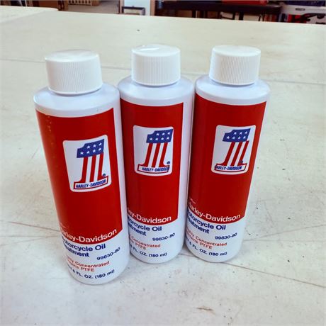 3 NOS Harley Davidson Oil Treatment Bottles