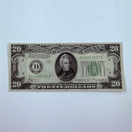 XF 1934 $20 Bill