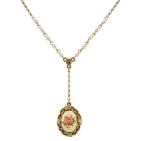 Vintage 1928 JEWELRY Victorian Revival Pendant Necklace