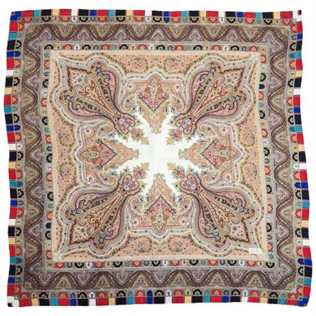Vintage CLUB 7 by ECHO Paisley Silk Scarf