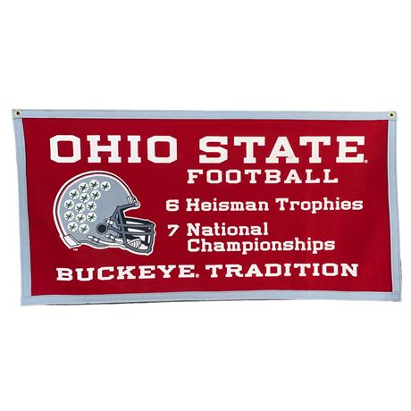 35” Wool Felt OSU Buckeyes Ohio State Football Banner