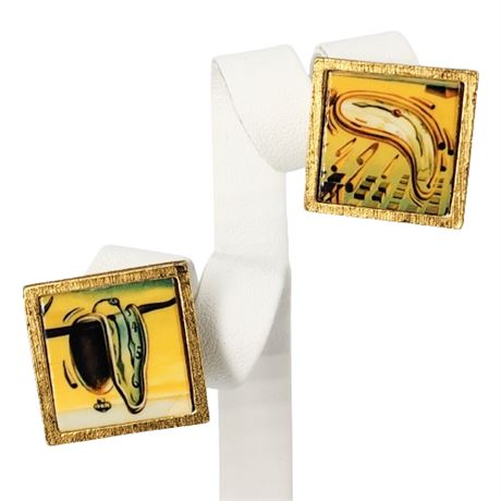 Vintage Salvador Dali Surrealist Earrings