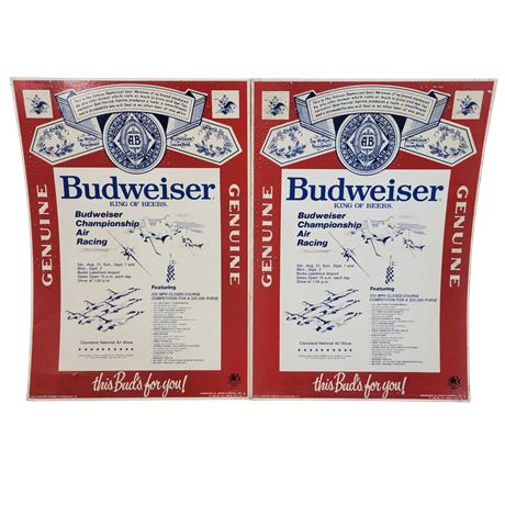 Budweiser King of Beers "Championship Air Racing" Posters - Set of 2