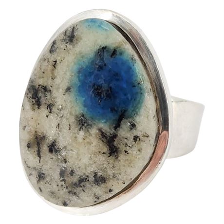 Artisan Made Sterling Silver K2 Jasper Ring, Sz 6.75