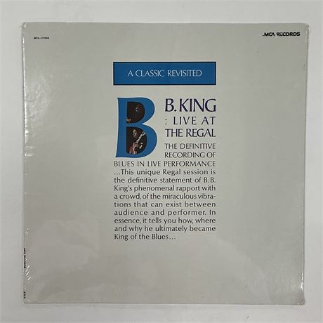 B. King Live at the Regal Sealed Vinyl Record