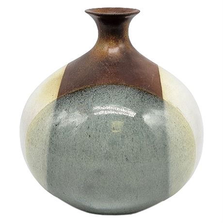Vintage Robert Maxwell for Pottery Craft 7" Dip Glaze Vase