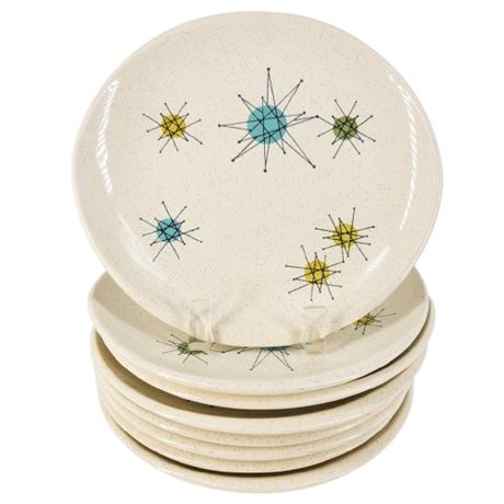 Vintage Lot of 8 Franciscan Starburst Small Plates