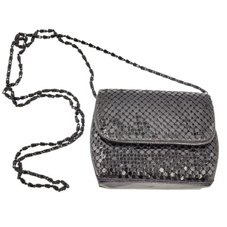 Black Mesh Purse with Chain Strap