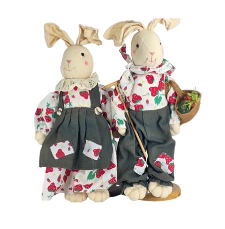 Two 15" Stuffed Bunnies