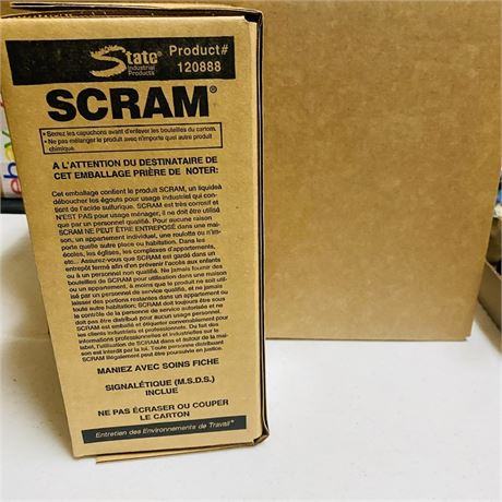 6 New SCRAM Commercial Drain Cleaner