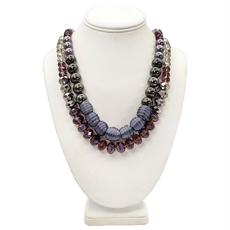 Chico's 2-Strand Chunky Beaded Necklace