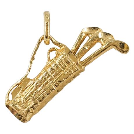 Vintage 14K Gold Golf Clubs Charm/Pendant