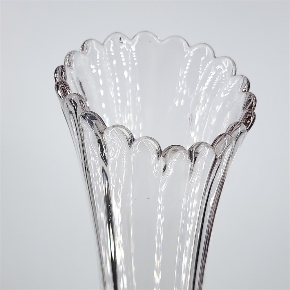 Great Lakes VNTG - Antique Fostoria UV Reactive Clear Scalloped 14.5 ...