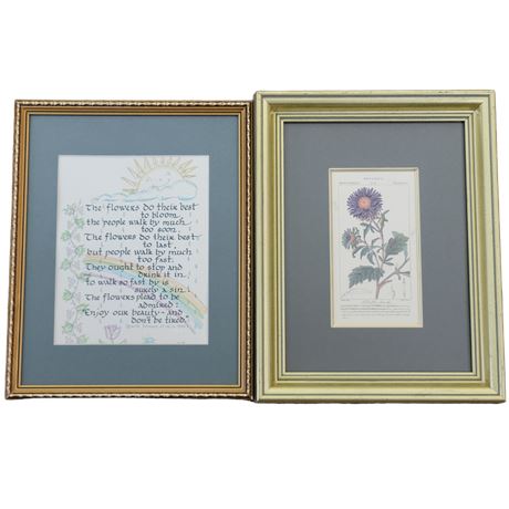Emilie Johnson Framed Poem / Botanica Flower Framed Print