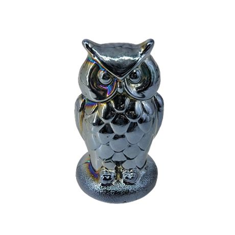 Vintage Carnival Glass Owl Paperweight