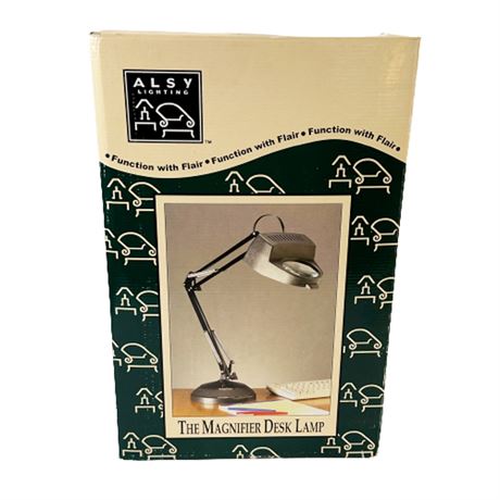Alsy Lighting Magnifier Desk Lamp NIB