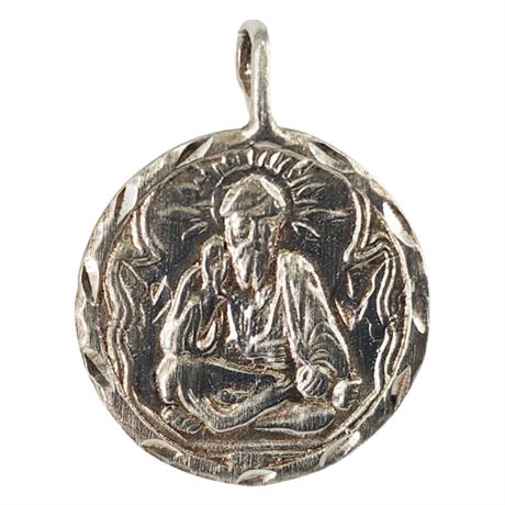 Vintage Sterling Silver Guru Nanak Pendant