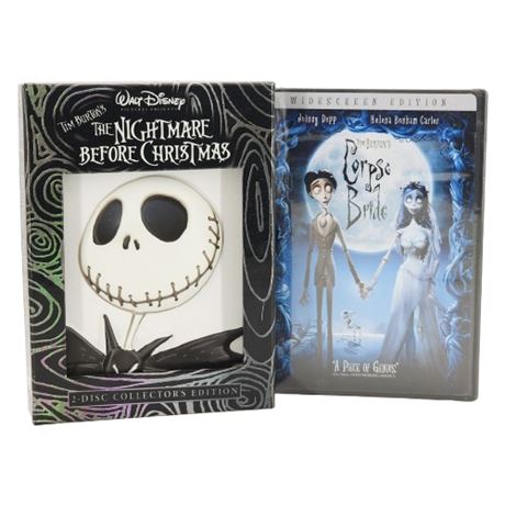 "Nightmare Before Christmas" Collector's Edition DVD & Sealed "Corpse Bride" DVD