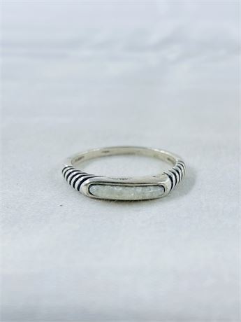 Vtg Carolyn Pollack Sterling Opal Ring Size 8
