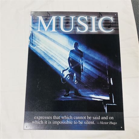 Music Metal Sign 12.5x16”
