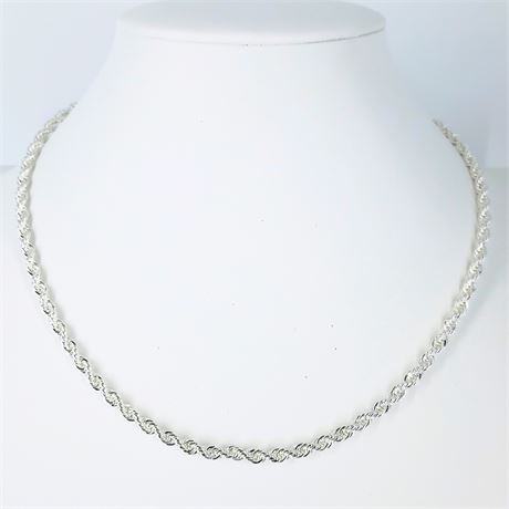 925 Silver Rope Chain Necklace