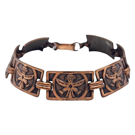 Unsigned Southwestern Native Copper Bracelet