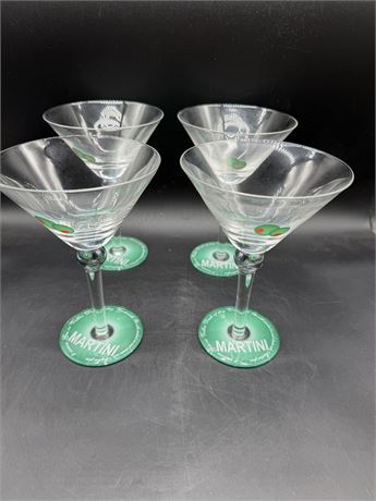 4 Martini Glasses