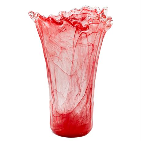 Vintage Lavorazione Arte Murano Glass Splash Vase