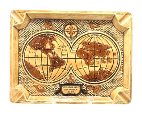 Vintage Terrarum Orbis Geographica 1630 Large Ashtray