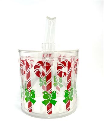 Vtg HJ Stotter Acrylic Candy Cane Ice Bucket