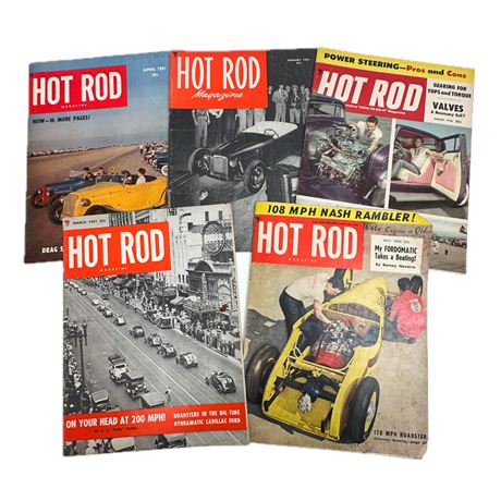 Lot of Vintage 1950's Hotrod Magazines