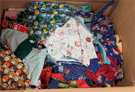 Large box of fabric