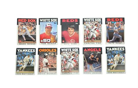 Lot II of Topps 1986 Baseball Cards