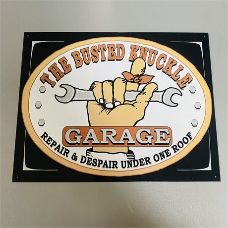 12.5x16” Busted Knuckle Garage Retro Sign