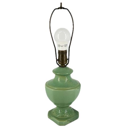 Vintage Camark Pottery Green Art Deco Table Lamp