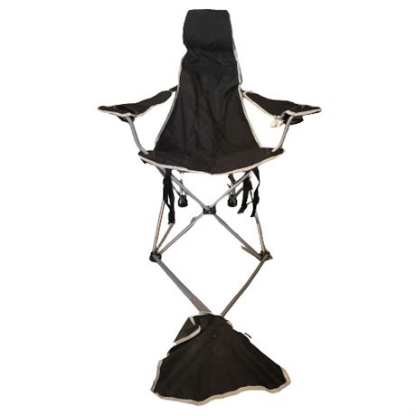 Black Lawn Chair w/ Footrest