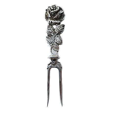 Vintage 835 German Silver Small Serving Fork by Albert Bodemer ALBO