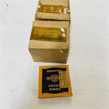 12 NOS War Surplus Harley Davidson Piston Ring Sets