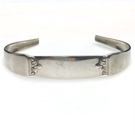 Vintage Sterling Silver Engravable Cuff Bracelet