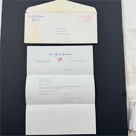 1963 Mickey Mantle Letter w/ Original Engelope