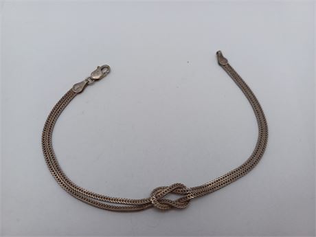 Sterling Silver Knotted Chain Bracelet
