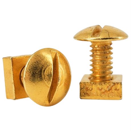 Vintage Gold Tone Nuts & Bolts Cufflinks