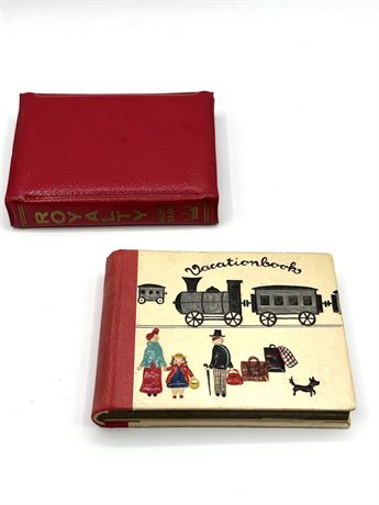 Vintage Card Game & Vacation Book Photo Album
