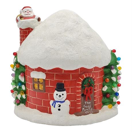Vintage Lighted Hand-Painted Ceramic Christmas House
