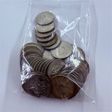 $20 Kennedy 40% Silver Halves 1965-1969