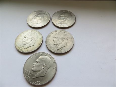 5 1776-1976 Eisenhower Dollars