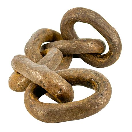 Vintage Wrought Iron Anchor Chain
