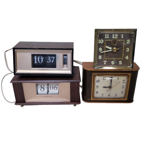 Vintage General Electric / Telecom / Westclox Alarm Clocks